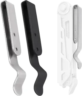 [2-Pack] Stainless Steel Pocket Clips For Gerber Armbar Multitool - 1 Metal   1 Black Pocket Clip - Mounting Tools Included - Fits Gerber Armbar Drive Multi-tools