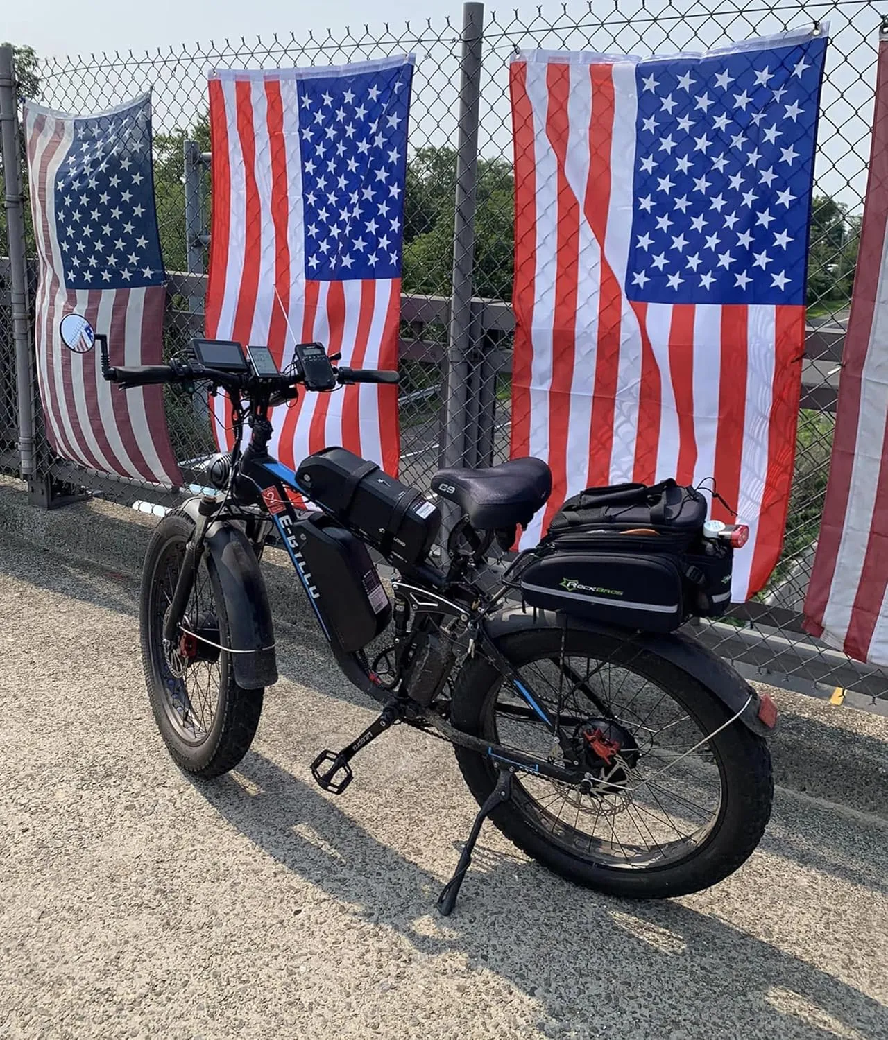 (24-EB7Pro White) 24" 5000W Dual Motor Electric Bike for Adults, 52V 32AH Battery, Max 40-45MPH &100Miles, Hydraulic Disc Brake, Fat Tire All Terrain Hunting E-Bike, Full Suspension, UL 2849