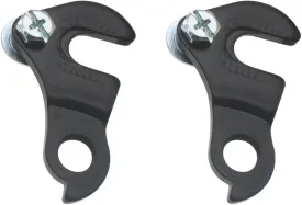 2PCS Rear Derailleur Hanger Plate Metal Tail Hook Converter Black Cycling Accessories for Mountain and Road Bikes Without Internal Hangers