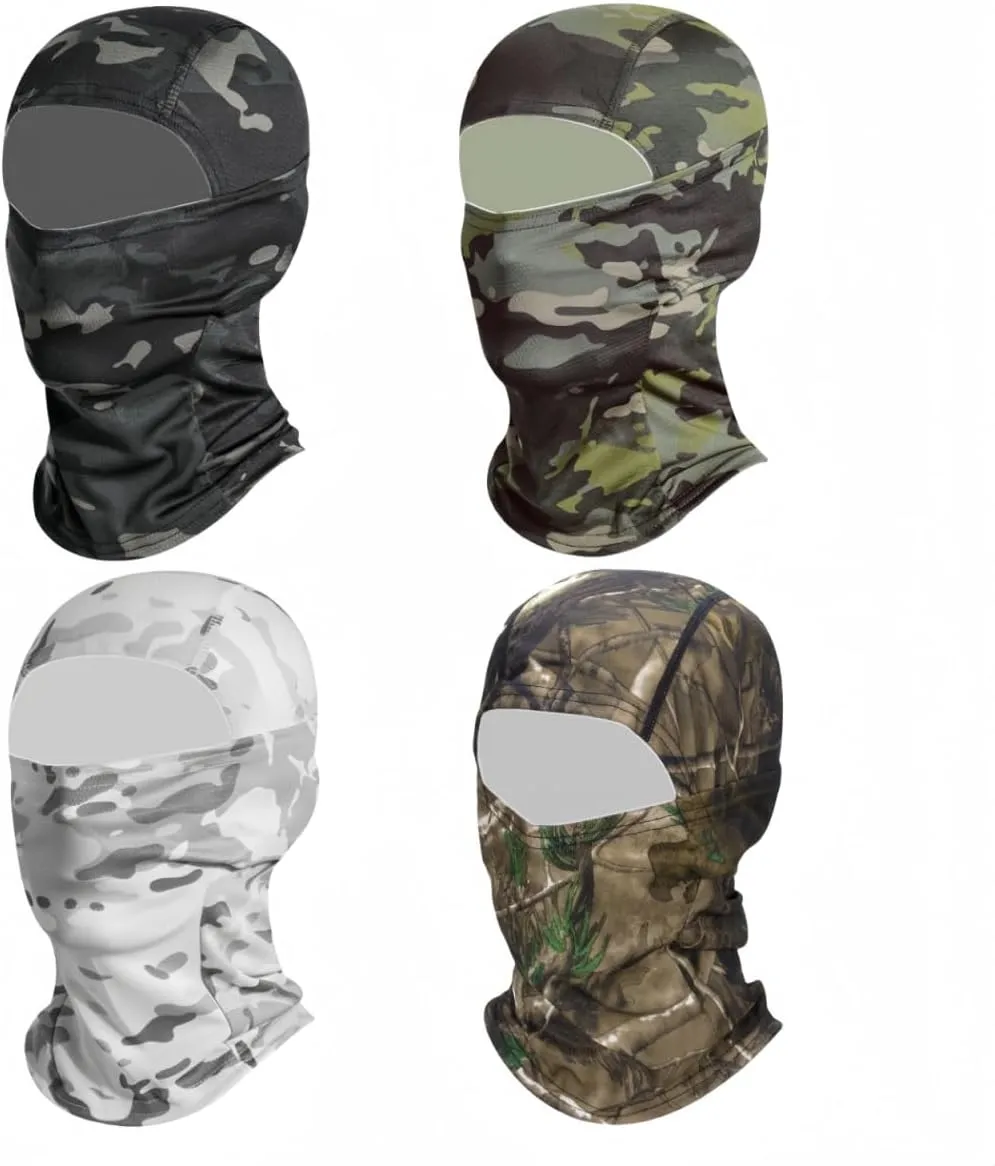 4 Pieces Sun Protection Balaclava Hood Face Cover Full Head Mask Ski Mask for Fishing Cycling Hunting Skiing