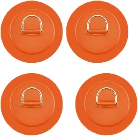 4pcs PVC D-Ring Patch Stainless Steel D Ring Patches for for Inflatable Boat Kayak Dinghy SUP Deck Stand up Paddleboard Rafting Accessories