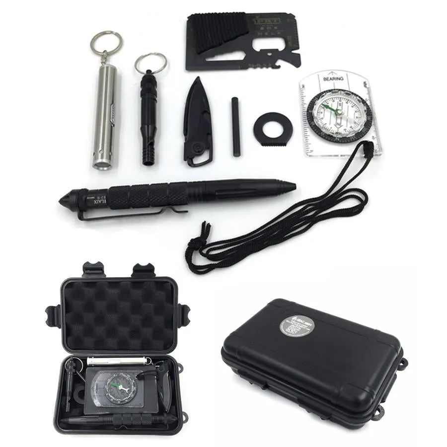 8 in 1 Professional Multi-function Survival Emergency Kit