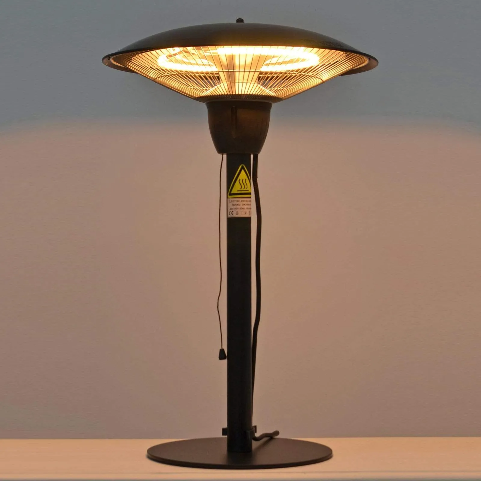 Azuma Patio Heater Single Halogen Tube Pull Switch IP44 1500w
