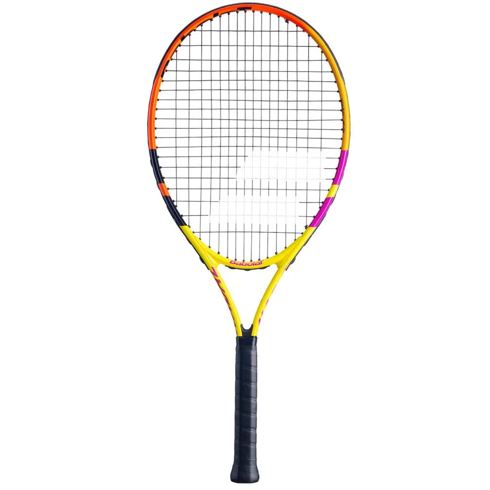 Babolat Pure Aero Nadal 240gm JUNIOR 25 STRUNG With Cover Yellow Orange Purple Tennis Racket [WS]