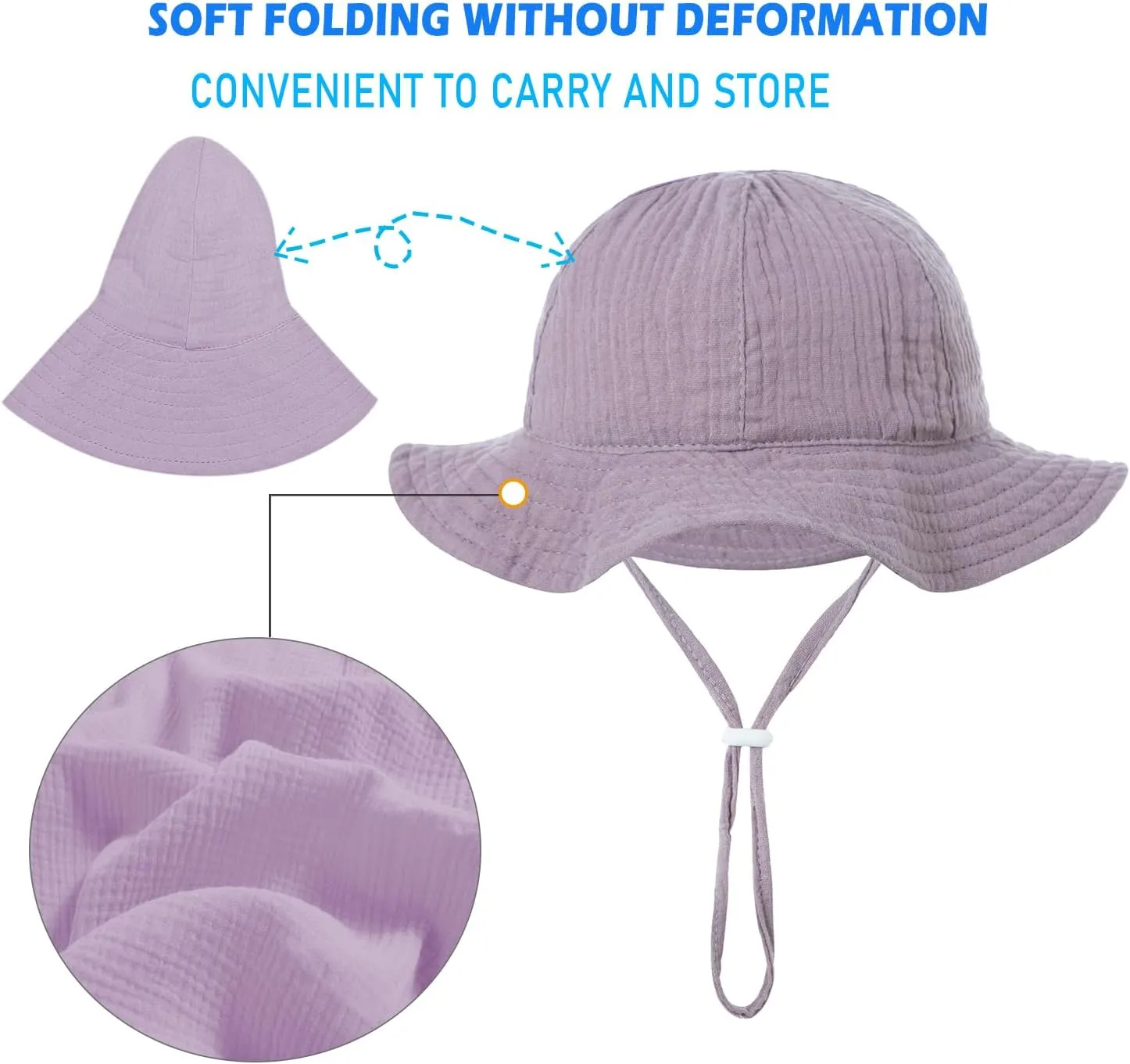 Baby Sun Hat Toddler Infant Cap Kid Beach Hats Swimsuit with UPF 50  Protective Sunscreen Newborn Bucket Hat for Boys Girls