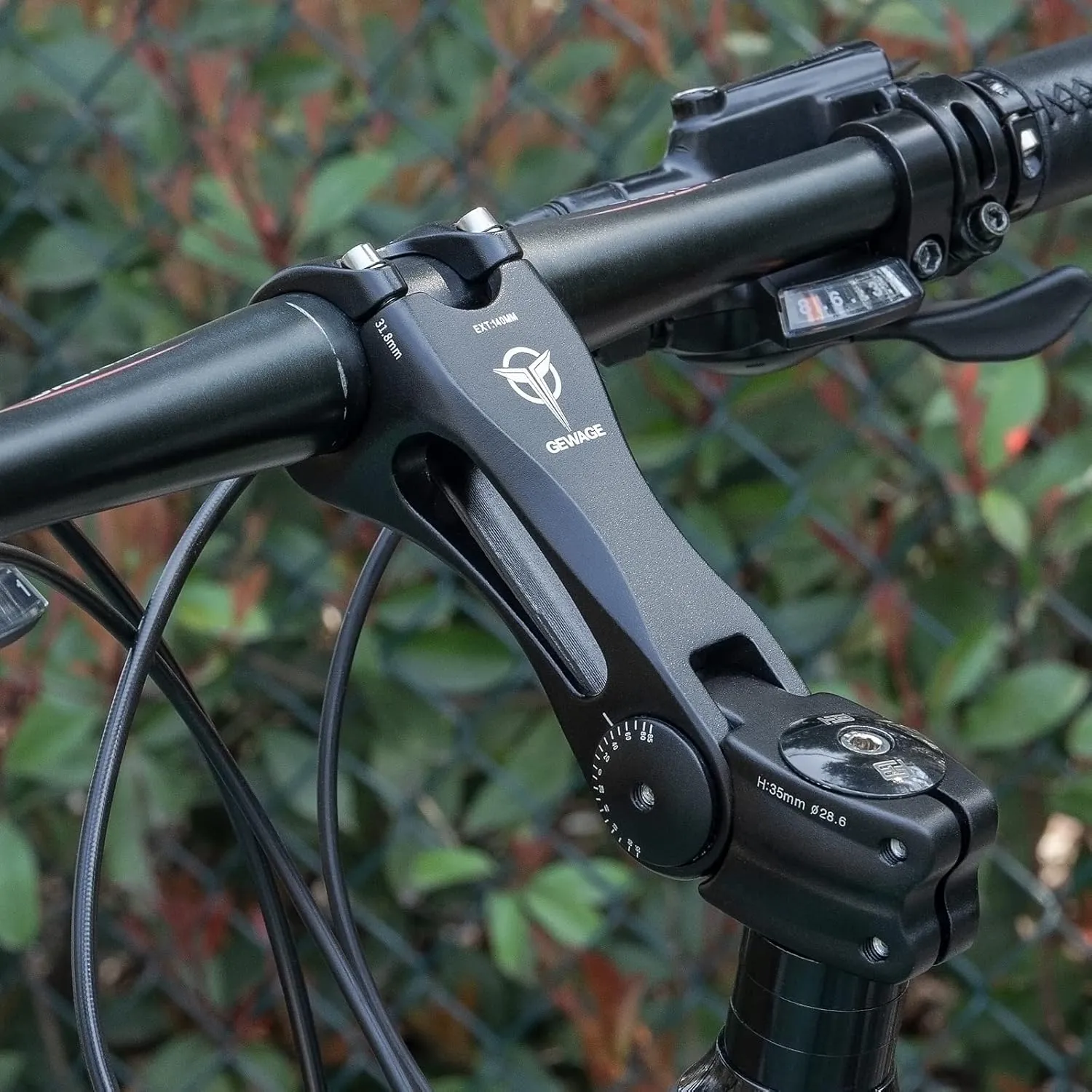 Bike Bicycle Stem - -75 ~   50 Degree Adjustable bike Stem- 90/110/145mm Bike Stem Riser For 31.8(1-1/4") Handlebars- Aluminum Alloy Mountain Bike Handlebar Riser Extender For Mountain Road City Bike