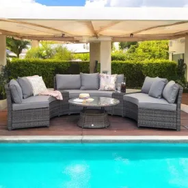 Boma Half Moon Sofa Set Grey