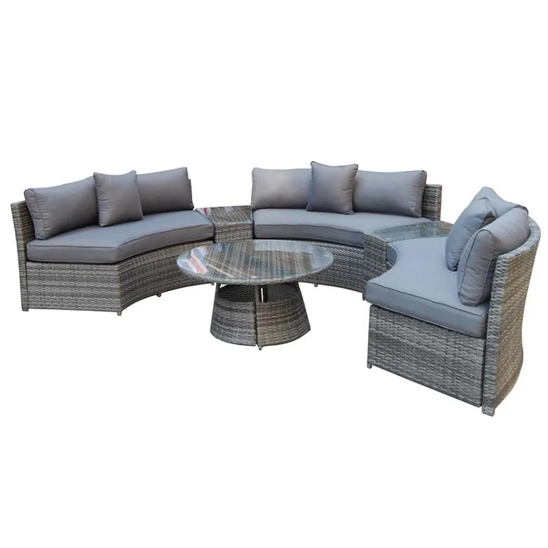 Boma Half Moon Sofa Set Grey