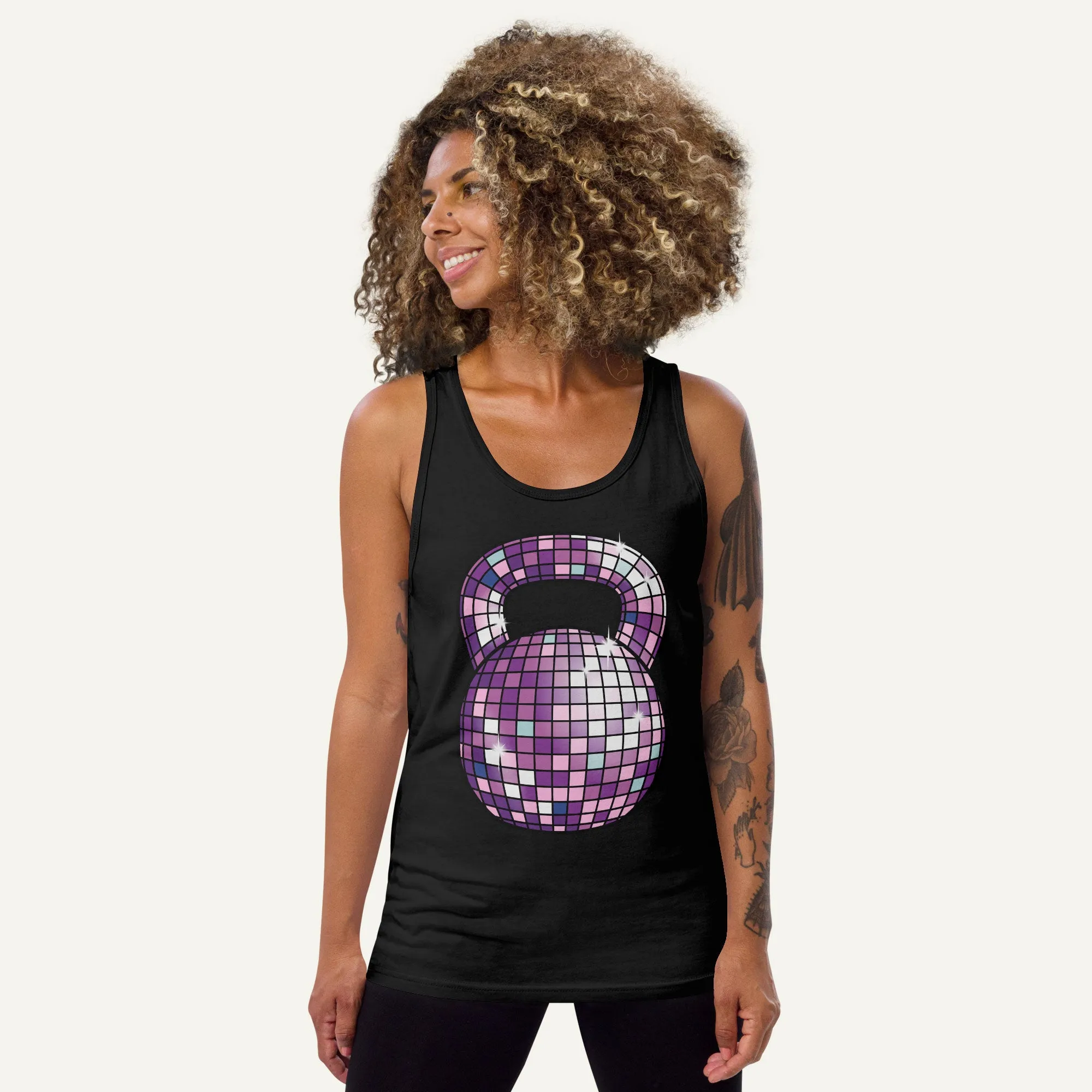 Disco Ball Kettlebell Design Men's Tank Top