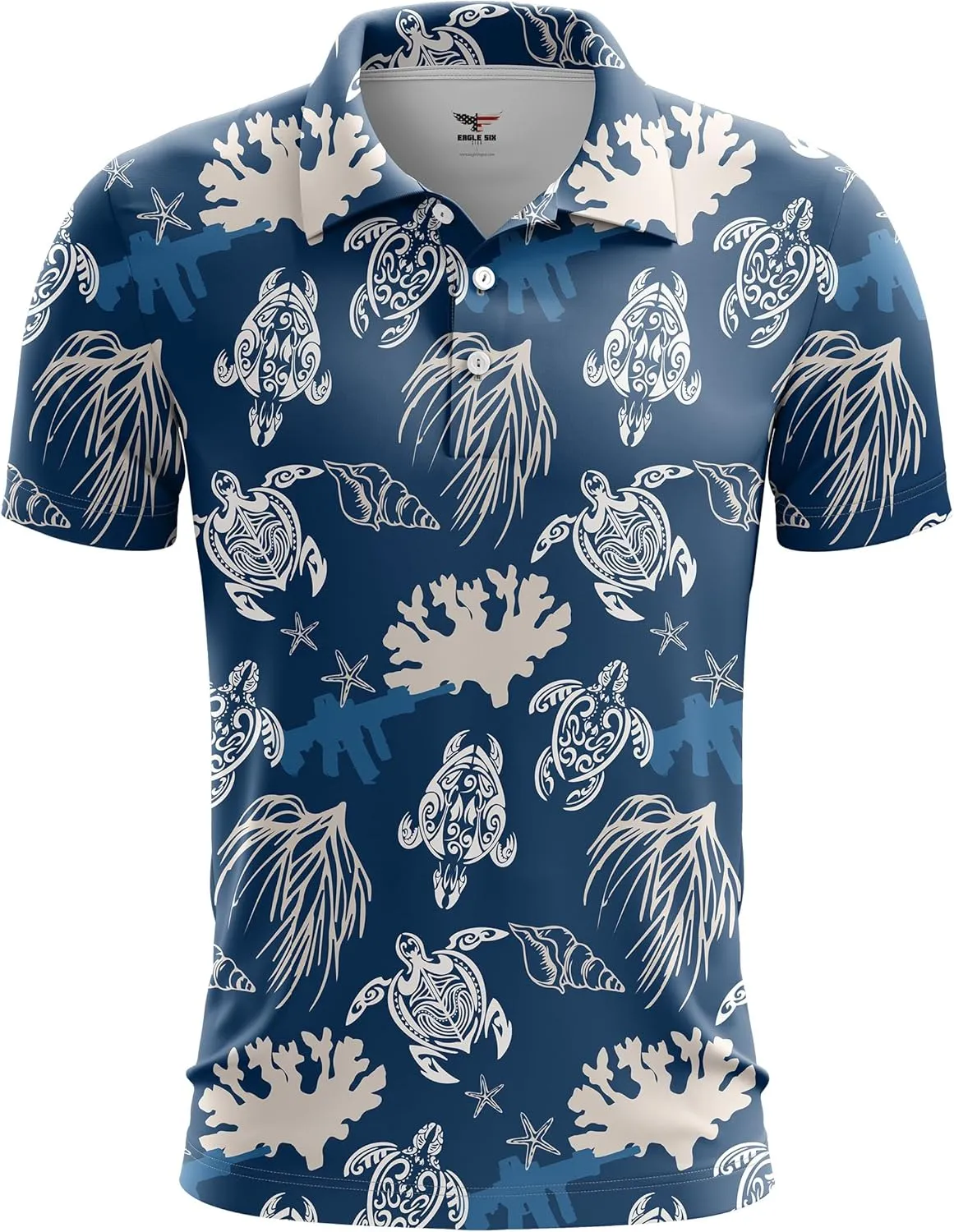 Eagle Six Gear Honu Turtle ARs Golf Polo Shirt