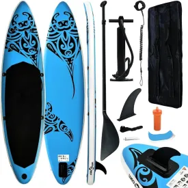 Enhance Your Water Adventure with Inflatable Stand Up Paddleboard Set, Puncture-Proof, Easy Inflation, Stable Ride, Blue