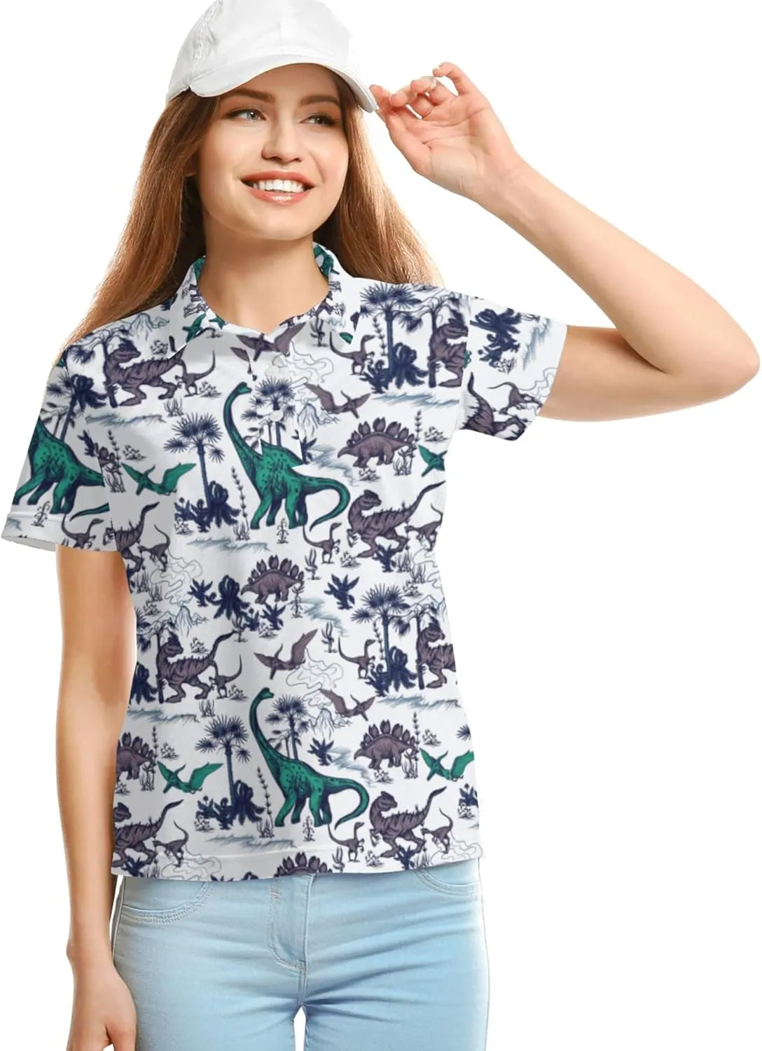 Funny Couple Golf Shirts,Matching Hawaiian Golf Shirt for Couple,Moisture Wicking Couple Polo Shirt for Men Women