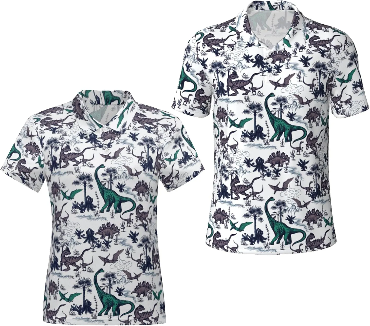 Funny Couple Golf Shirts,Matching Hawaiian Golf Shirt for Couple,Moisture Wicking Couple Polo Shirt for Men Women
