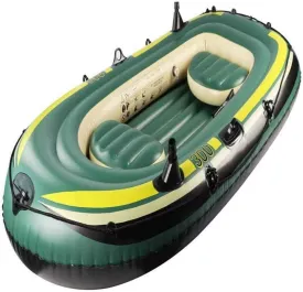 Inflatable Kayak,2/3-Person Inflatable Boat, Inflatable Kayak Canoe,for Outdoor Drifting Fishing Traveling,3-Person Boat
