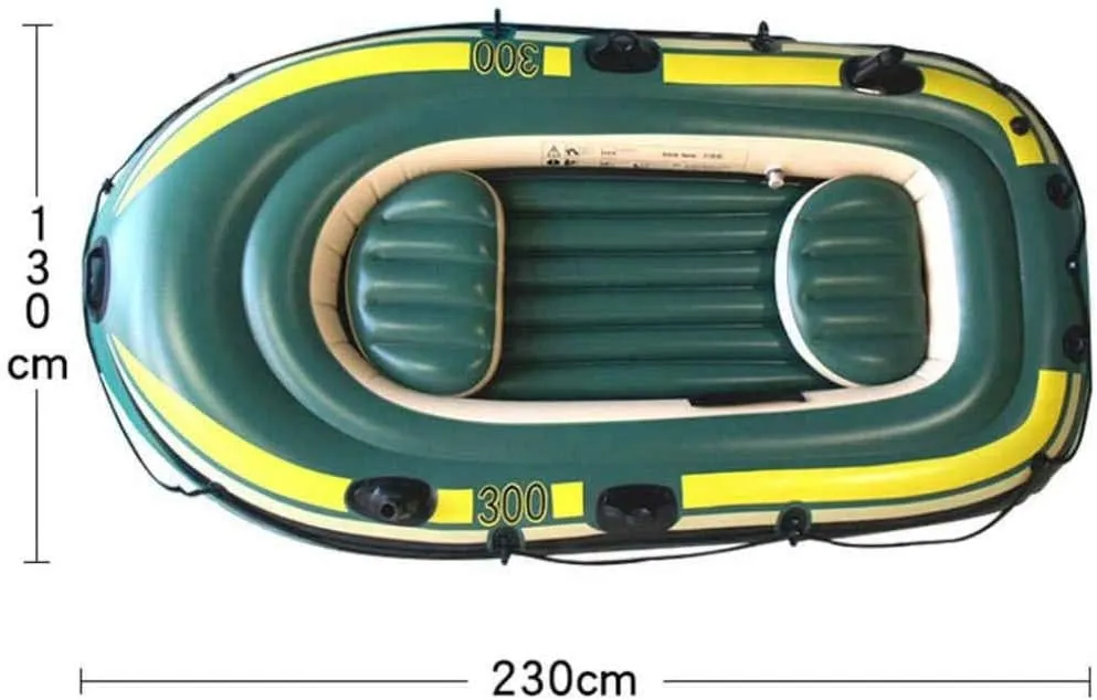 Inflatable Kayak,2/3-Person Inflatable Boat, Inflatable Kayak Canoe,for Outdoor Drifting Fishing Traveling,3-Person Boat