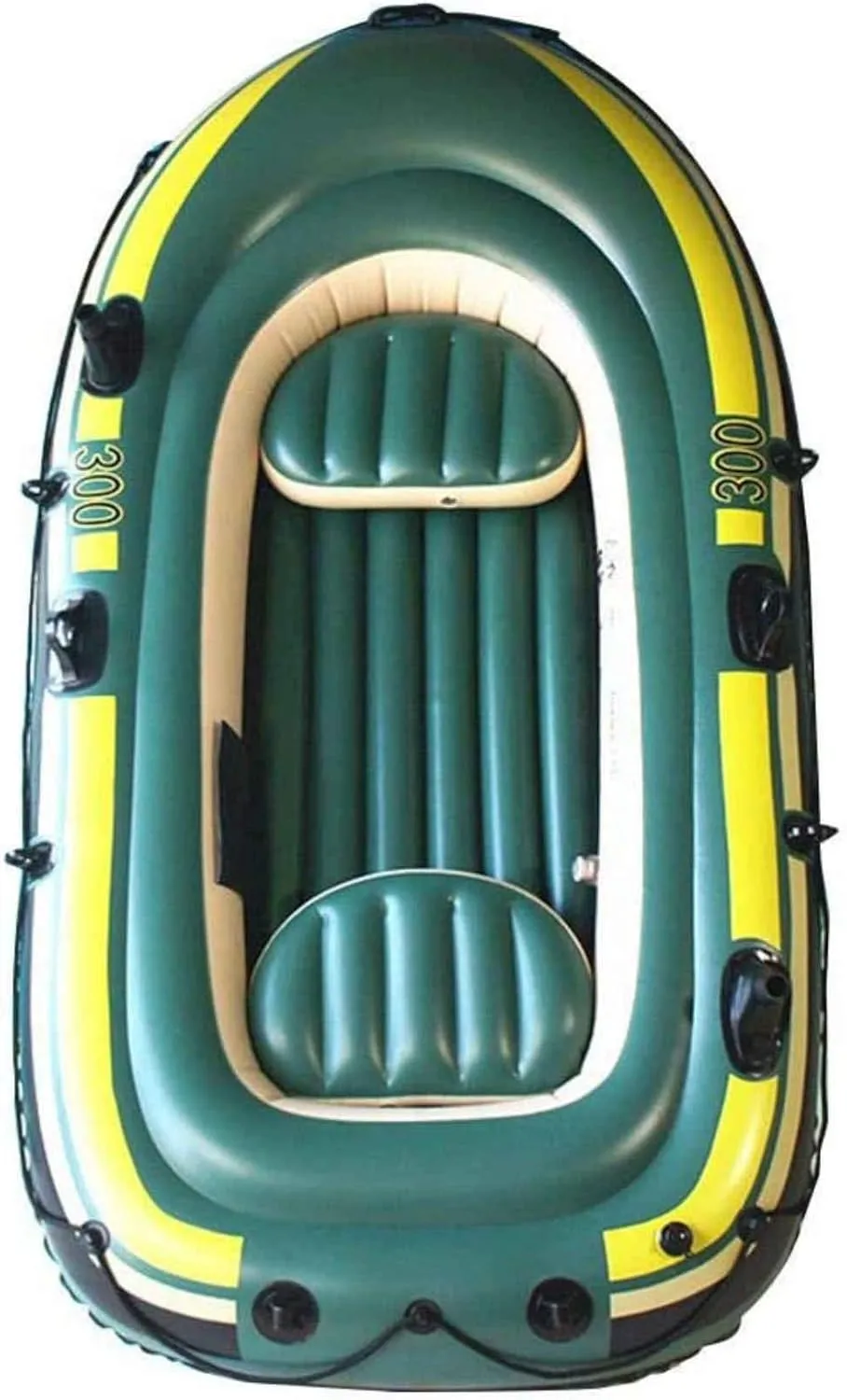 Inflatable Kayak,2/3-Person Inflatable Boat, Inflatable Kayak Canoe,for Outdoor Drifting Fishing Traveling,3-Person Boat