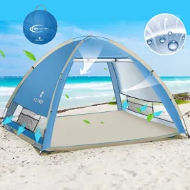 Instant Pop-Up Beach Tent - 4 Person Sun Shelter - UPF 50 