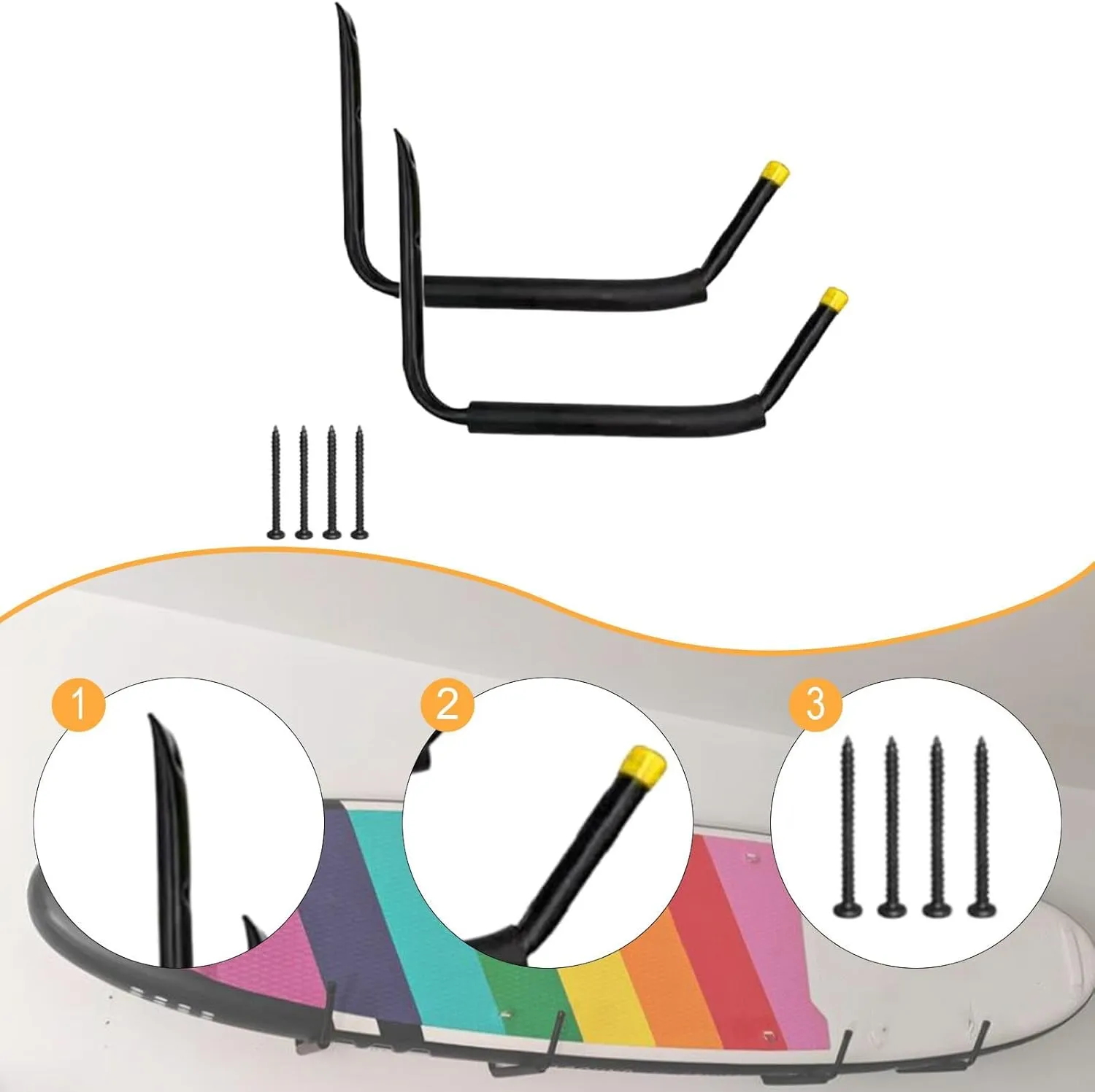 Kayak Storage Rack, Canoe Hanger Wall Mount Portable Garage Indoor Kayak Storage Hook for Canoe Home Paddleboard