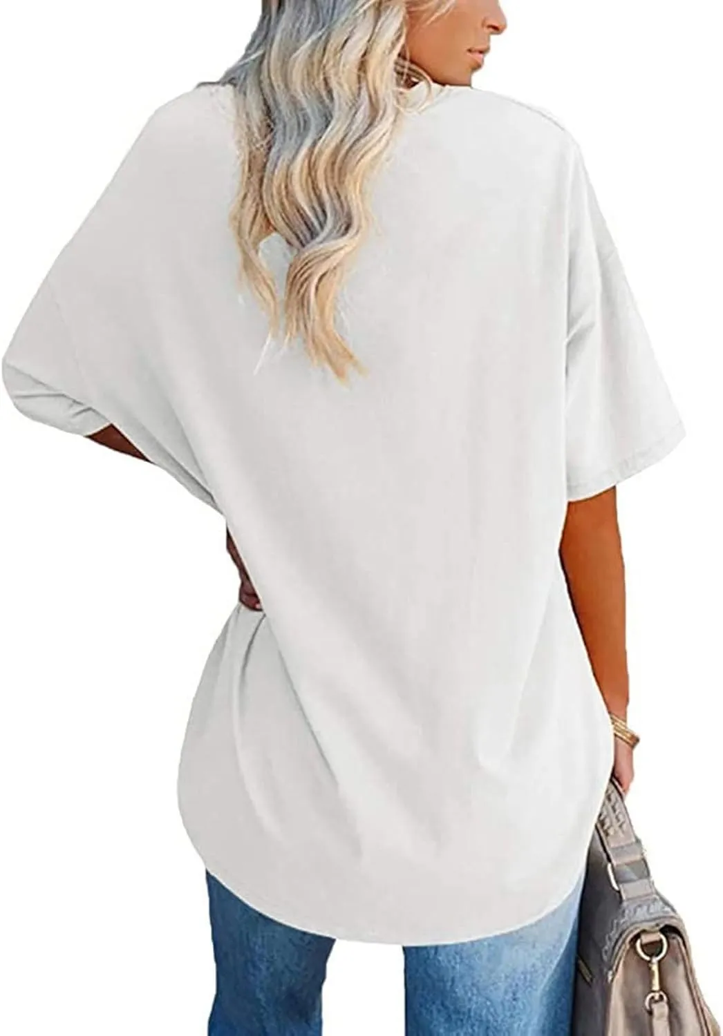 luwita Oversized T Shirts for Women Loose Fit Crewneck Short Sleeve Tops Summer Casual Blouse Y2K 2025 Basic Tees