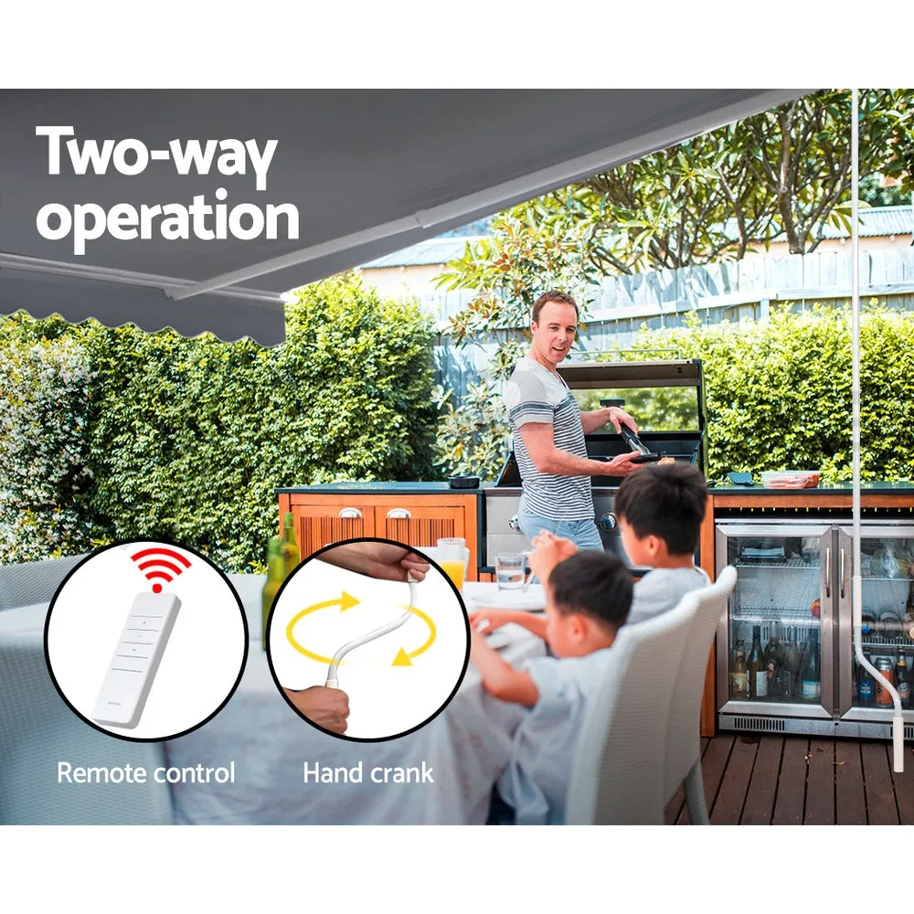 Motorised UV-Resistant Awning 4Mx3M Sunshade by Instahut