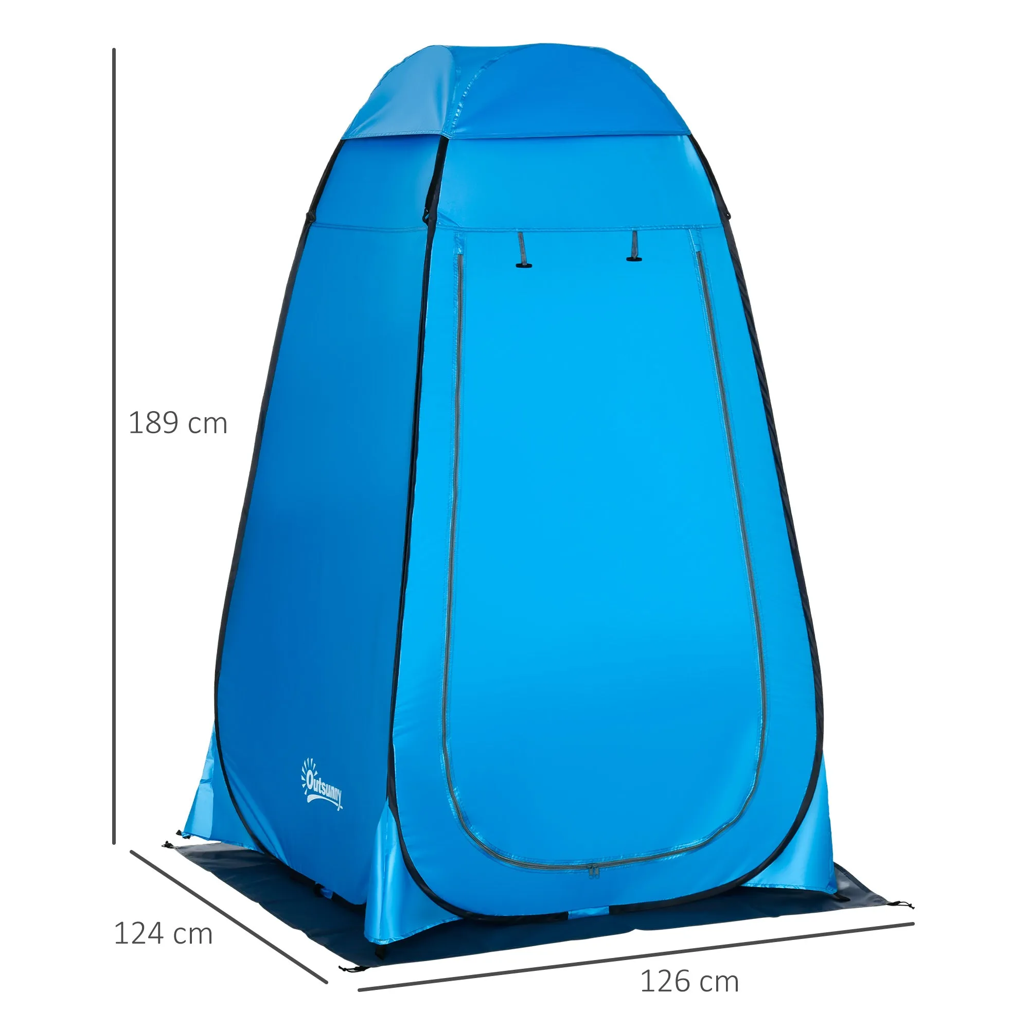 Outsunny Camping Shower Tent w/ Pop Up Design, Outdoor Dressing Changing Room
