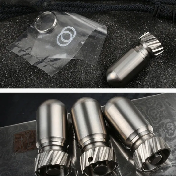 Portable Pure Titanium Mini Waterproof Warehouse Sealed Jar Pill Box, Color: Baked Blue