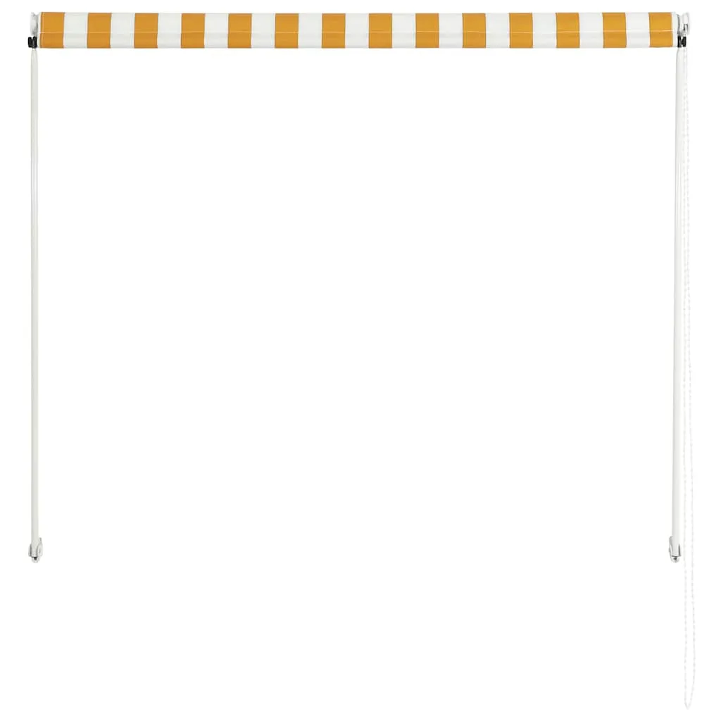 Retractable Awning 150x150 cm Yellow and White