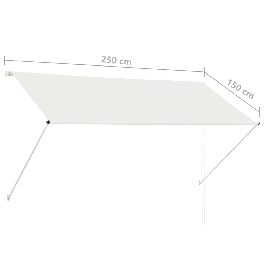 Retractable Awning 250x150 cm Cream