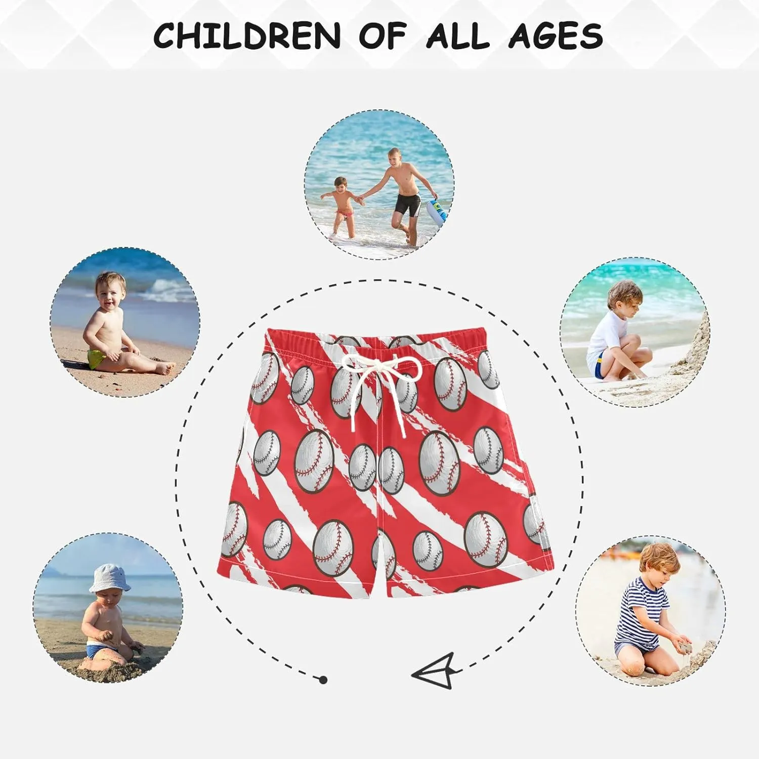 Retro Rodeo Cowboy Boys Swim Trunks Toddler Beach Board Shorts Quick Dry Kids Swimwear Bathing Suits 2T