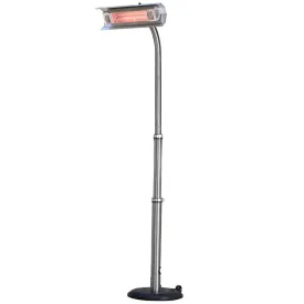Stainless Steel Telescoping Offset Pole Mounted Infrared Patio Heater - OPEN BOX