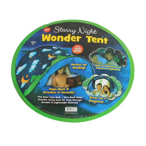 Starry Night Wonder Tent!! Pops-Open & attaches to bed in seconds! Retail $49.99
