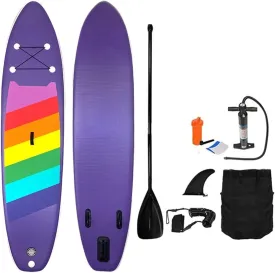 Surfboard Stand Up Surfboard SUP Inflatable Paddle Board Ultralight Paddle Board with SUP Accessories Fins Adjustab Surf Board Outdoor Recreation