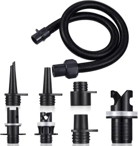 Therwen 8 Pcs Air Hose Kit Includes Air Pump Hose 7 Nozzles Adaptor Stand up Paddleboard Accessories Paddle Board Replacement Parts Compatible with SUP Electric Air Pump/HT-781/ HT782/ HT790/ HT-792