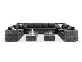 Verona Large Grey U Shaped Sofa Set
