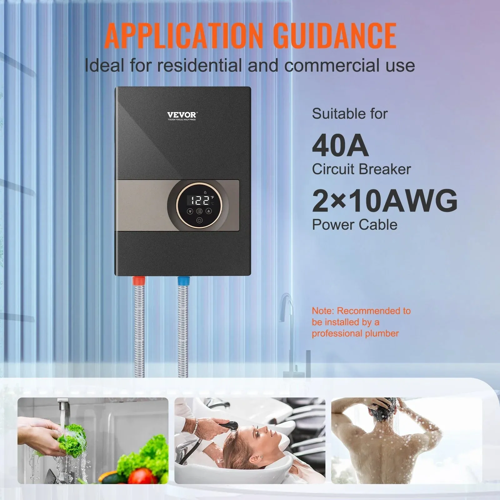 VEVOR Instant Water Heater – 8Kw Electric Tankless Boiler | Free Shipping!