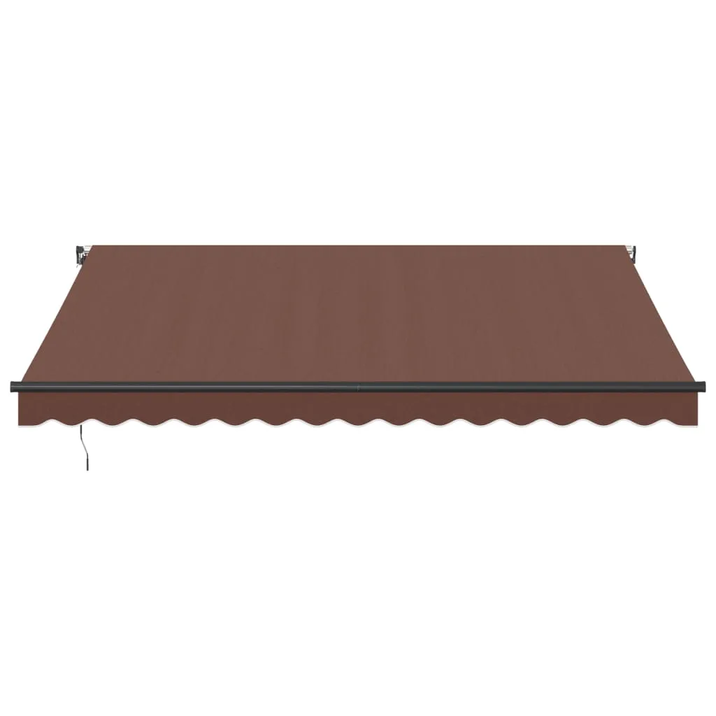 vidaXL Manual Retractable Awning Brown 400x350 cm