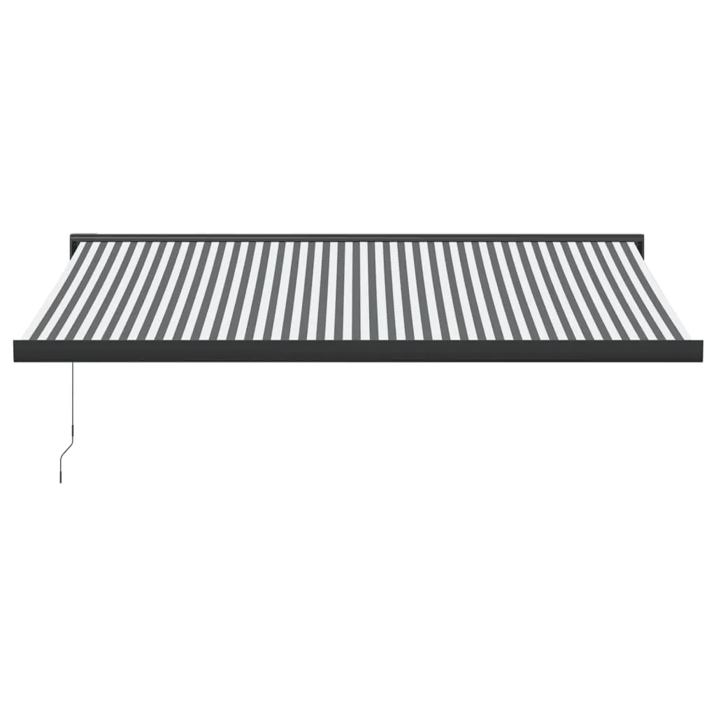 vidaXL Retractable Awning Anthracite and White 4x3 m Fabric&Aluminium