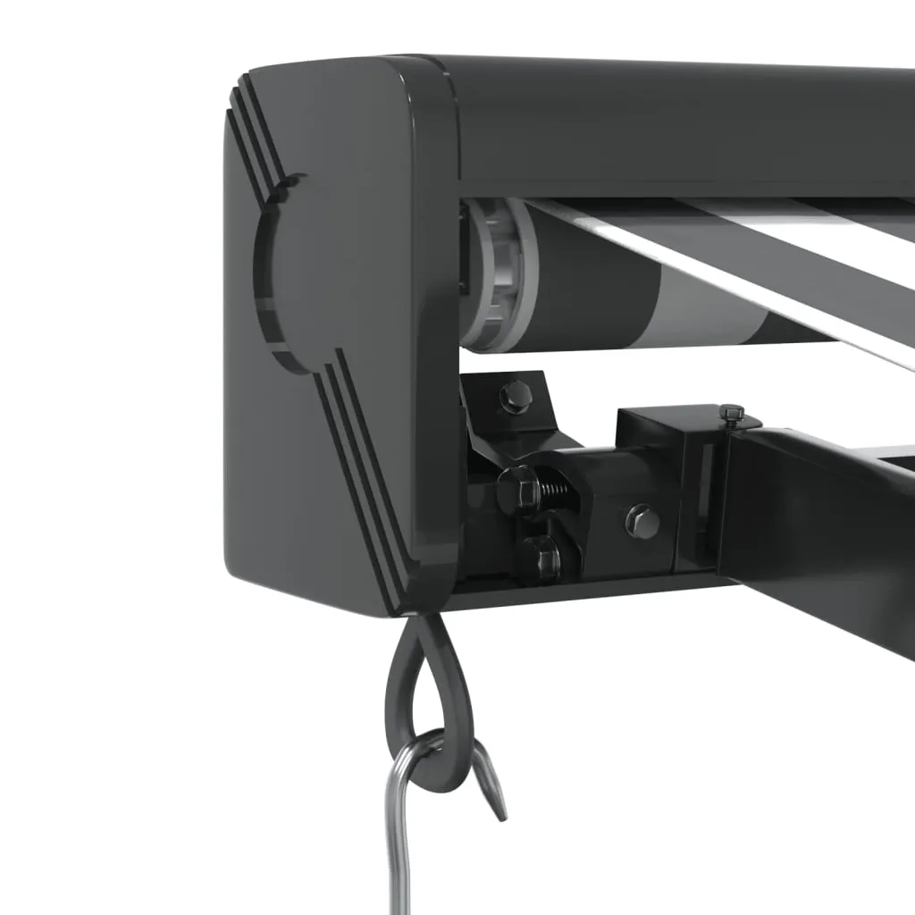 vidaXL Retractable Awning Anthracite and White 4x3 m Fabric&Aluminium