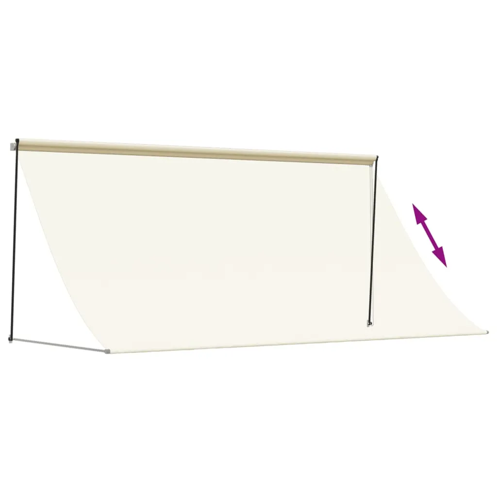 vidaXL Retractable Awning Cream 300x150 cm Fabric and Steel