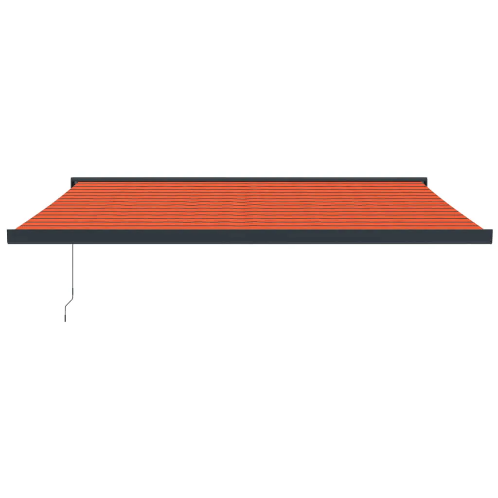 vidaXL Retractable Awning Orange and Brown 4.5x3 m Fabric and Aluminium